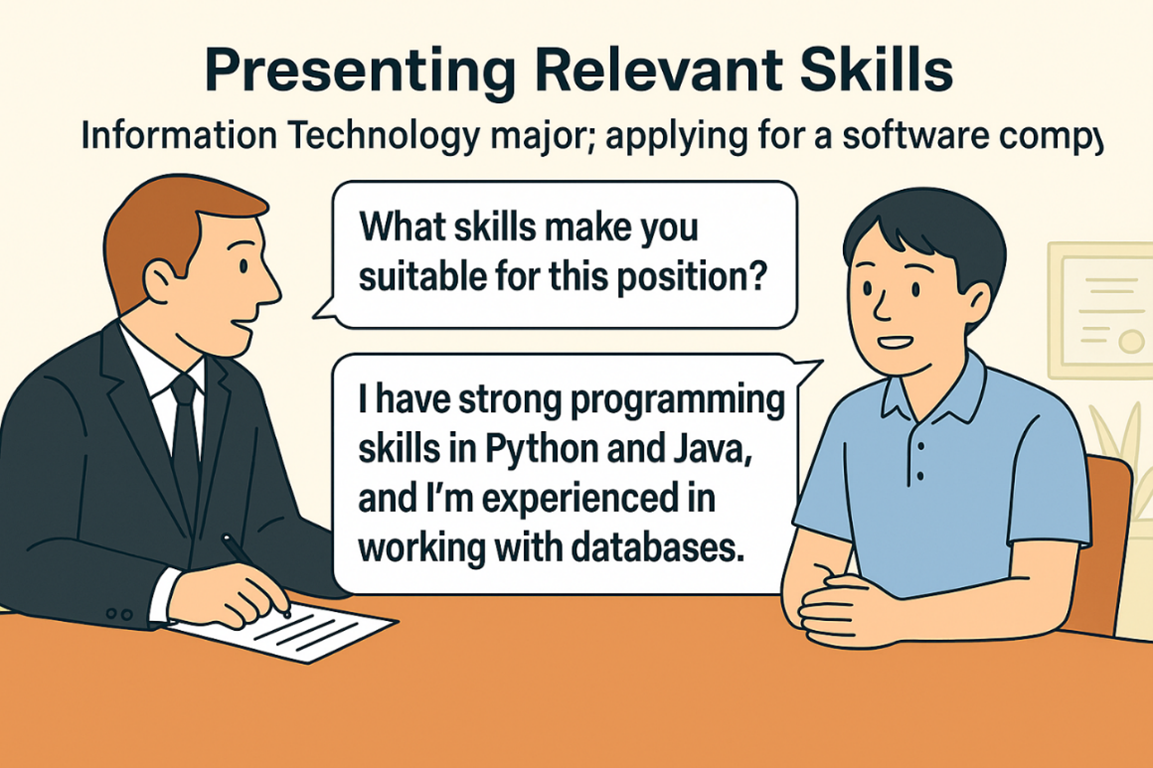 직무 관련 기술 소개 (Presenting Relevant Skills)