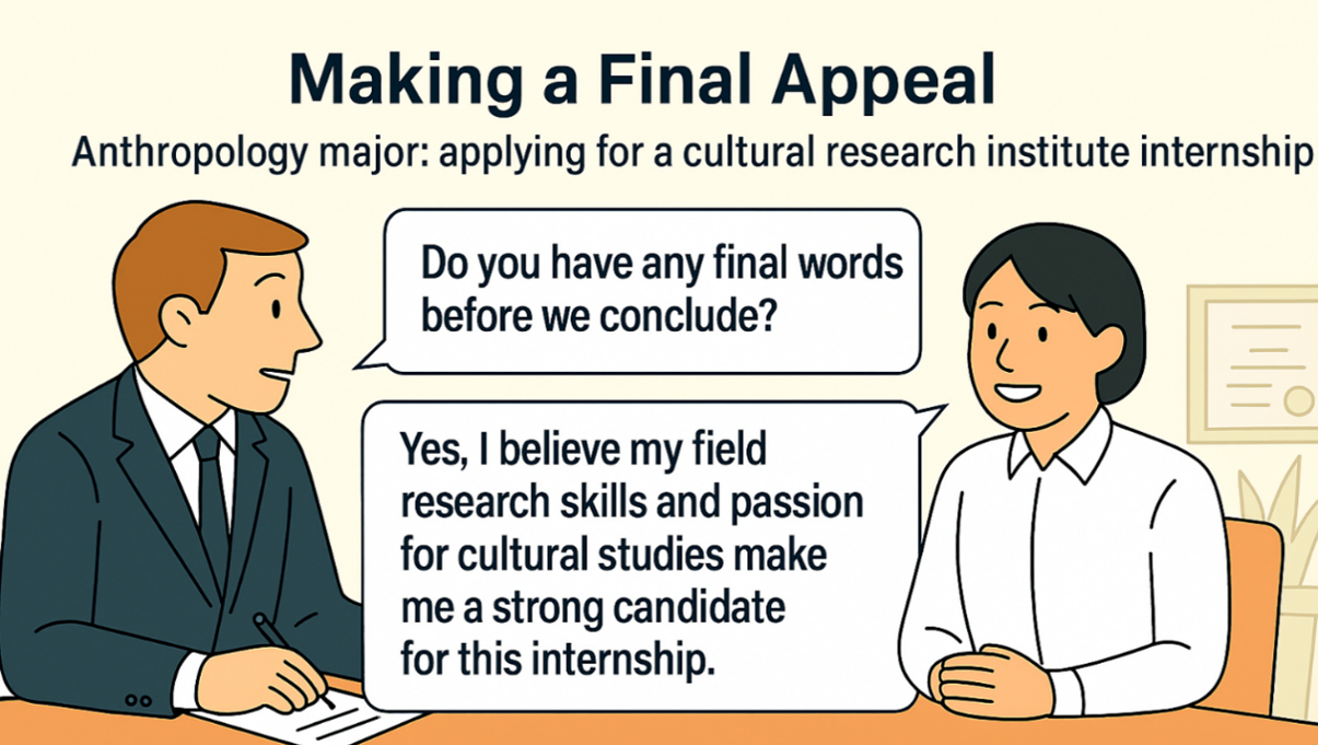 최종 어필하기 (Making a Final Appeal)