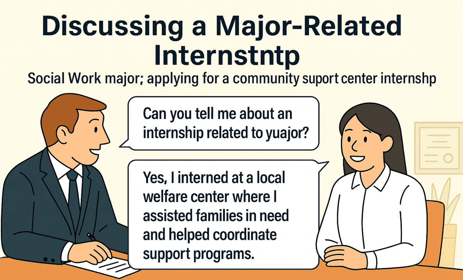 전공 관련 인턴십 경험 (Discussing a Magor-Related Internship)