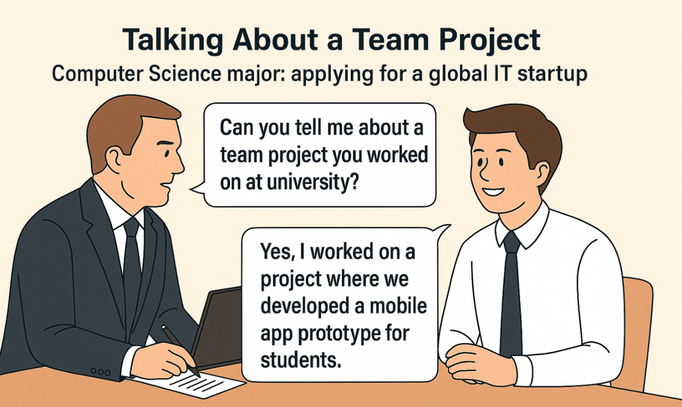 팀 프로젝트 경험 (Talking About a Team Project)