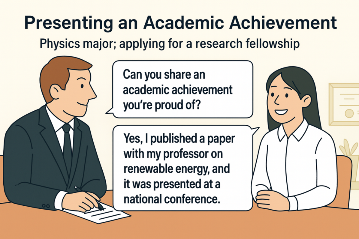 학업 성취 소개 (Presenting an Academic Achievement)