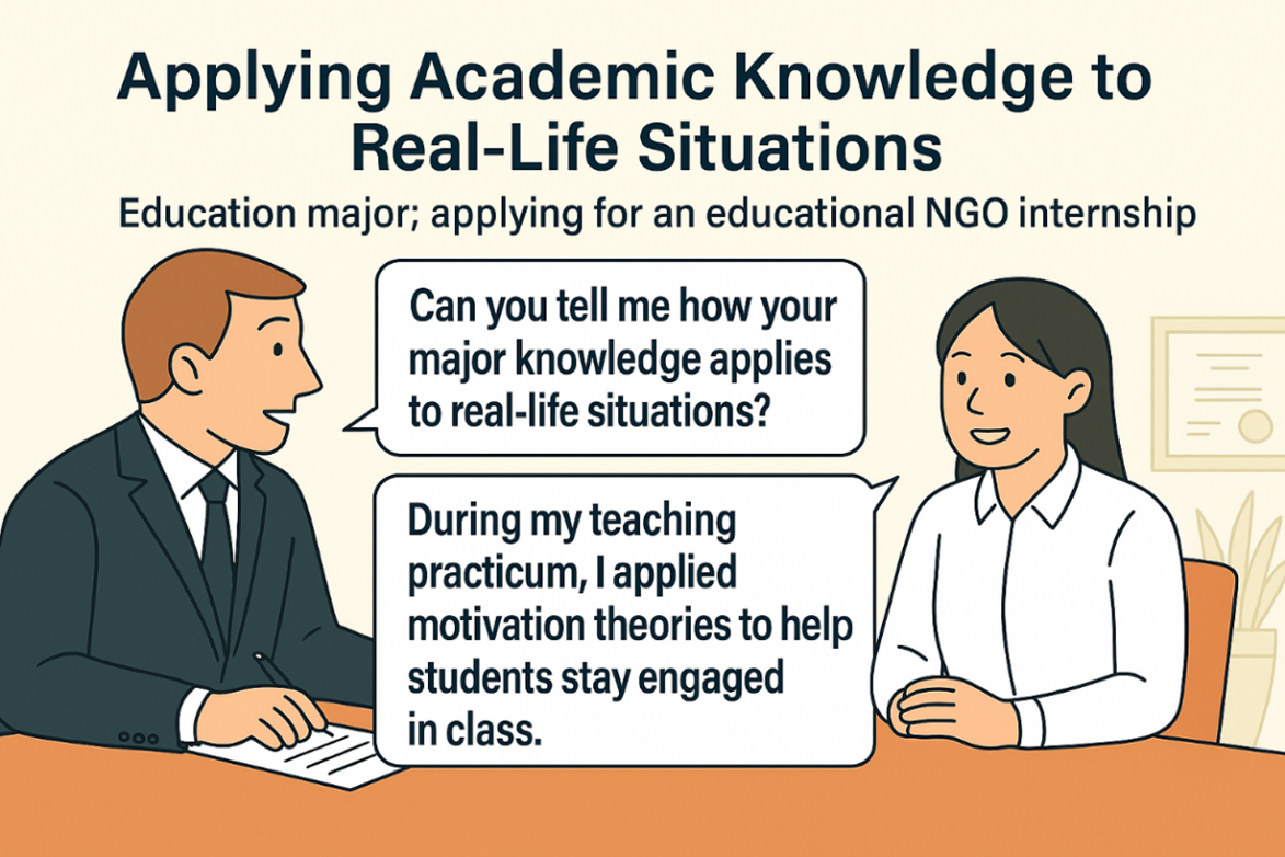 전공 지식의 실제 적용 (Applying Academic Knowledge to Real-Life Situation)