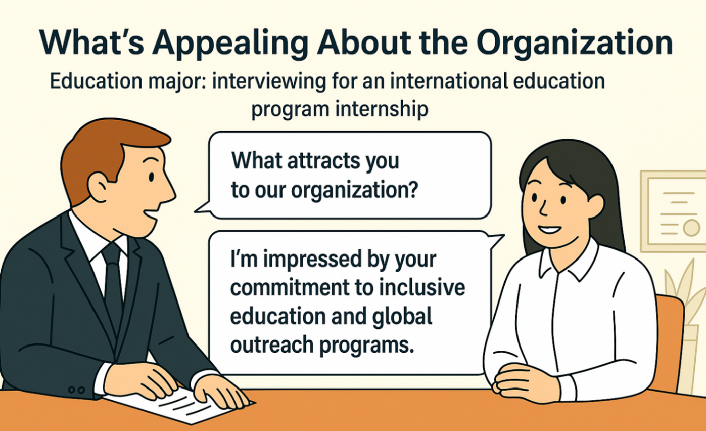 회사 학교의 매력 (Why This Organization Appeals to Me)