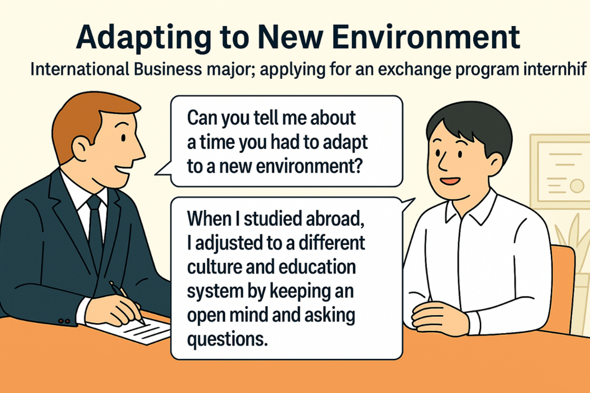 새로운 환경에 적응 (Adapting to New Environment)